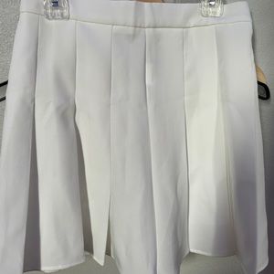 shein pleated high-rise mini skater skirt